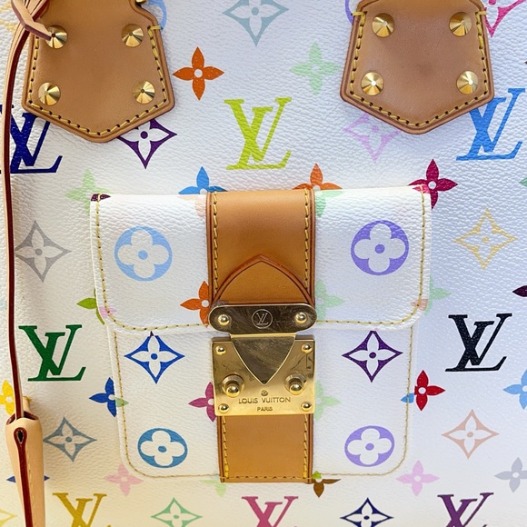 Louis Vuitton Alma GM Multicolor White Monogram Handbag - Picture 5 of 14